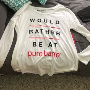 PureBarre long sleeve workout top